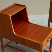Pair of bedside tables by Nordiska Kompaniet in teak, 1952, by David Rosén.