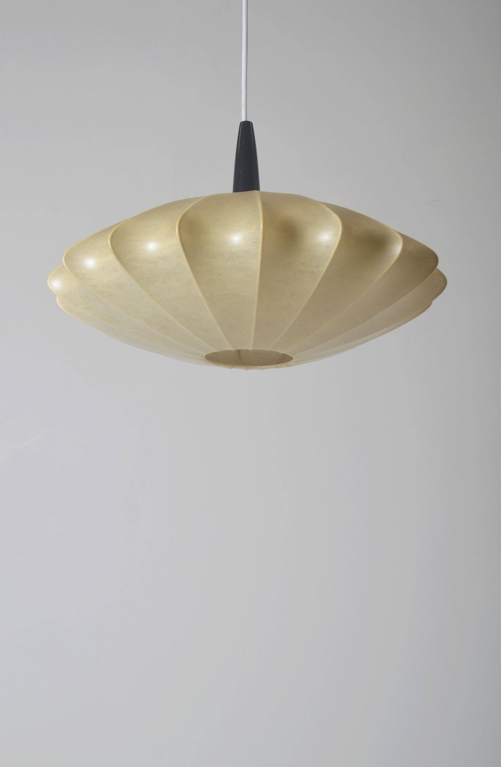 Vintage cocoon pendant lamp in UFO shape, 1960s