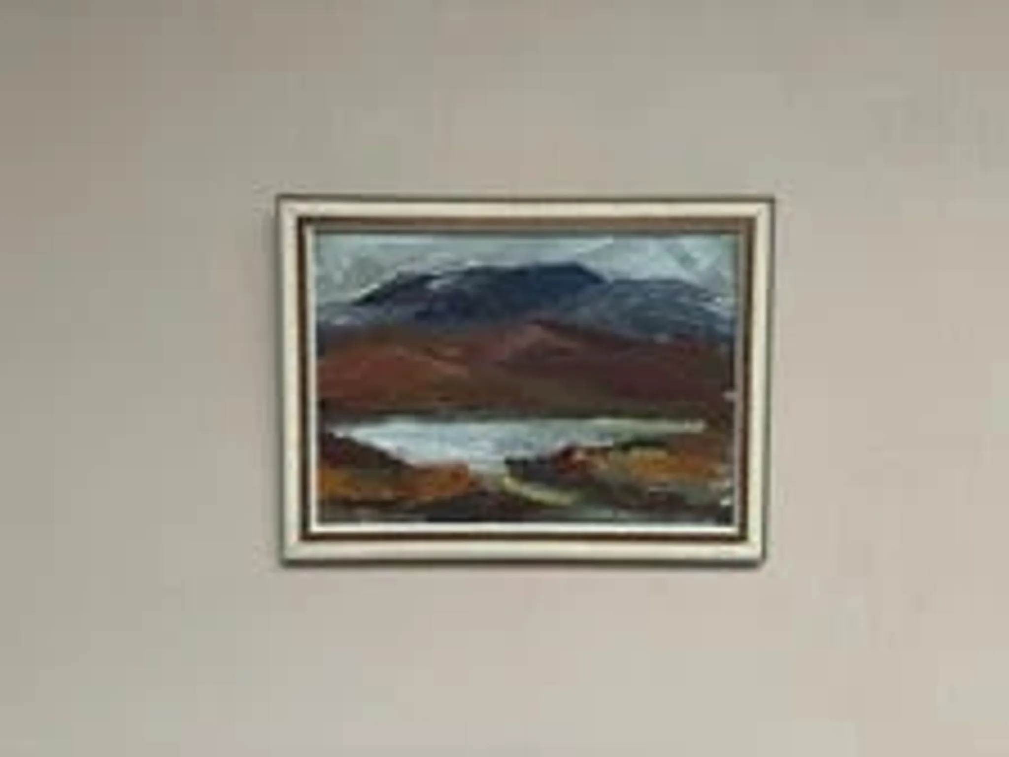 Swedish Oil on Canvas – “Mountains and Water” – Signed – Vintage & Framed