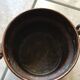 Old copper pot cover with cove