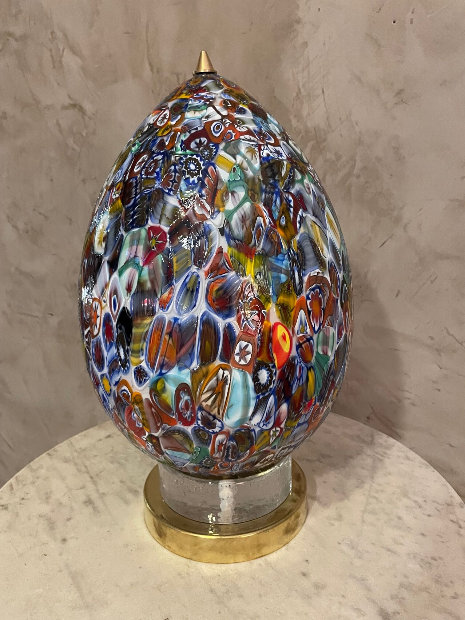 Murano egg lamp