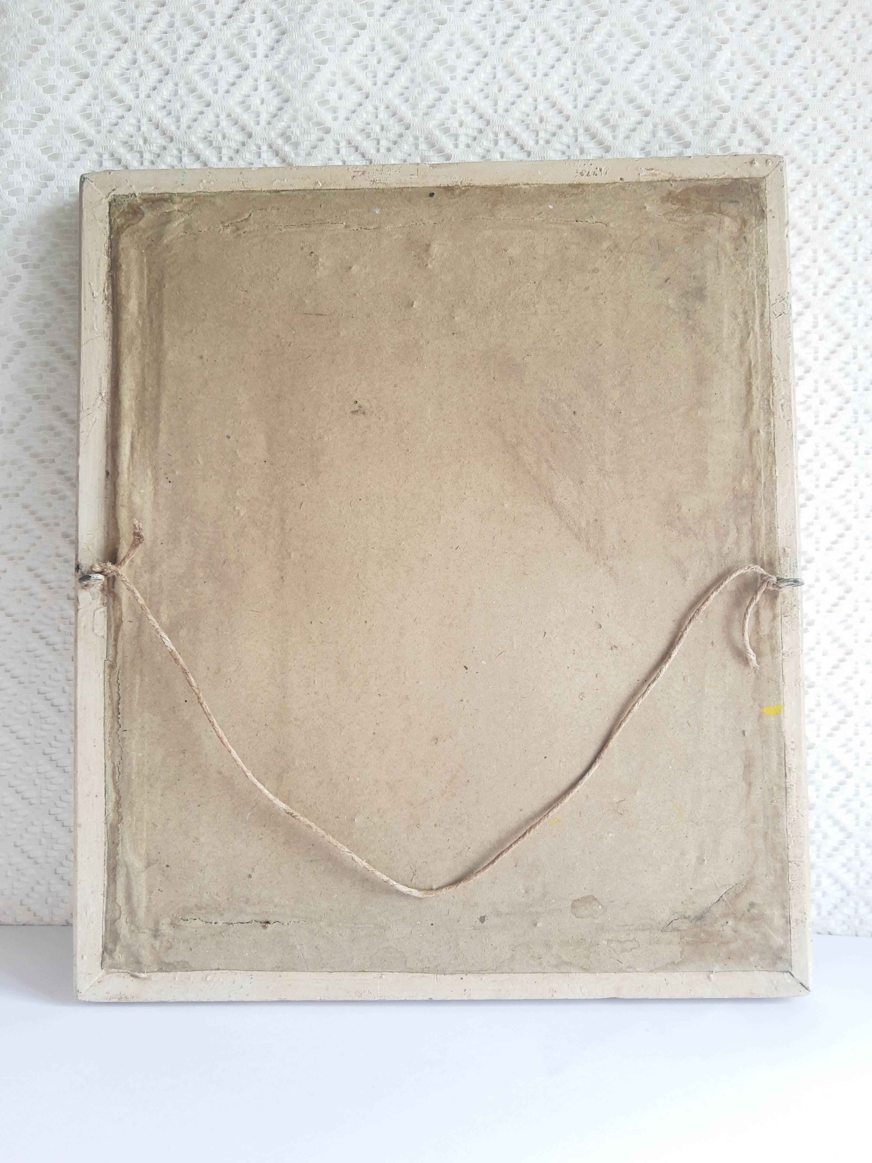 Old vintage flower bouquet painting frame