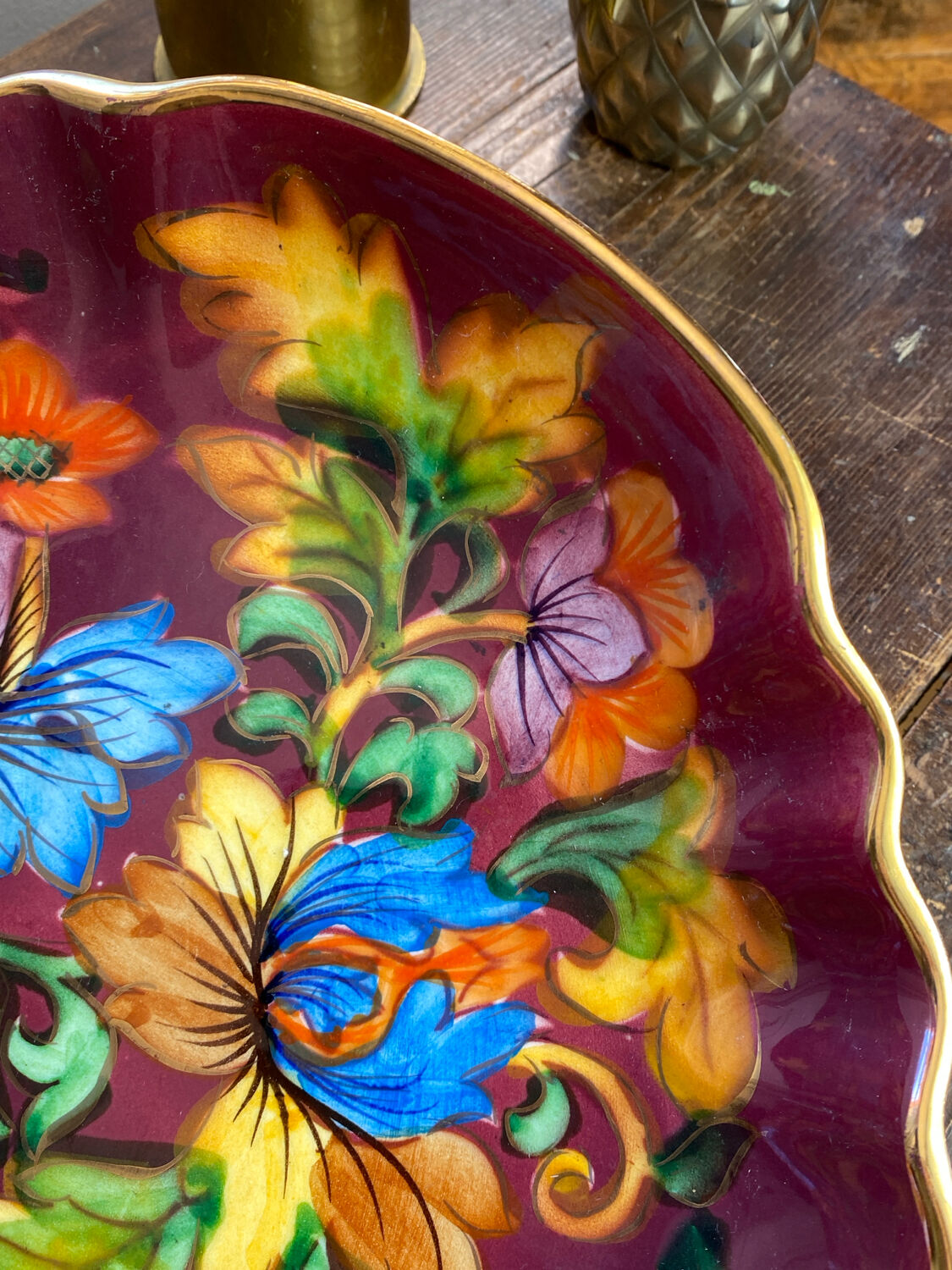 Ceramic plate, H. Bequet Quaregnon, 1950s