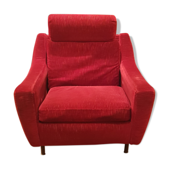 1950s velvet armchair