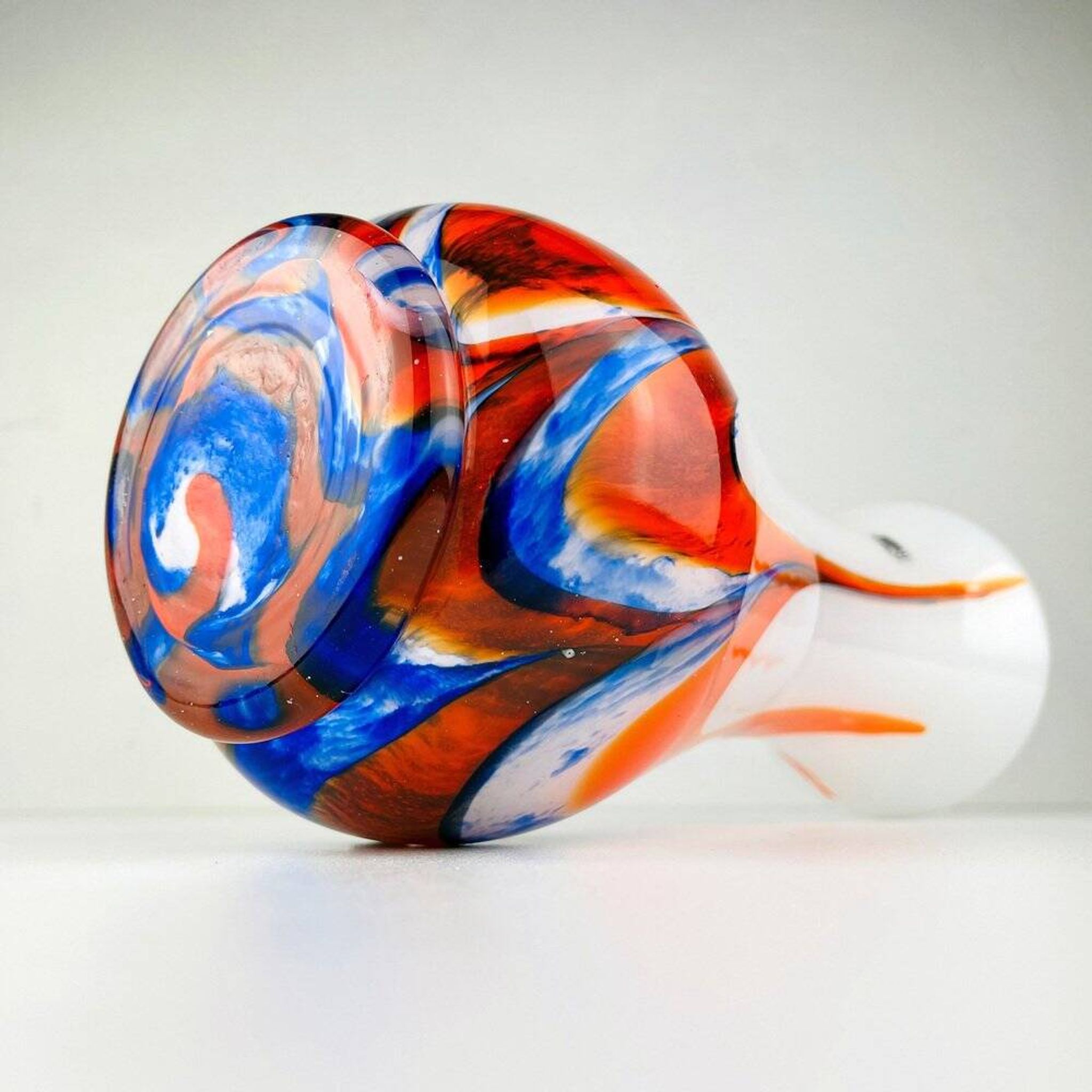 Hand-cut Murano glass vase by Carlo Moretti, Italy, 1970s.