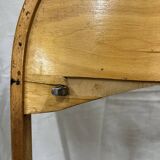 Chaise haute bébé en bois vintage