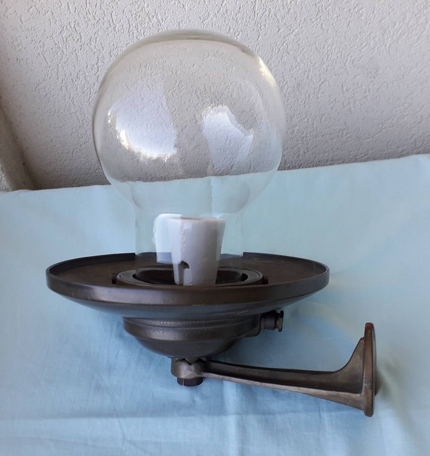 Brass wall light