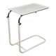Adjustable side table from the 1970s in white lacquered metal.