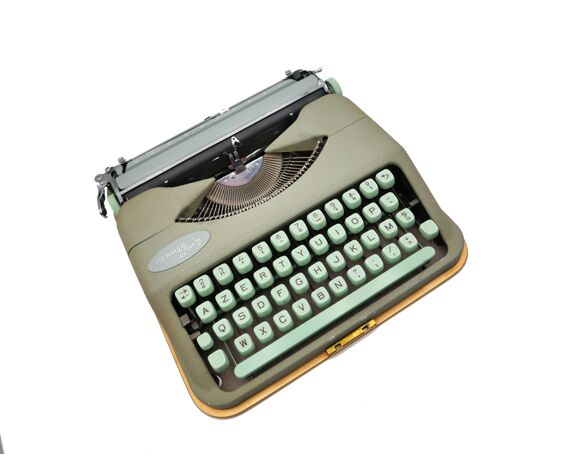Typewriter Hermes Baby Rocket Lime Green With Its Brown Suitcase Revised Ribbon New Selency Typewriter Hermes Baby Rocket Lime Green With Its Brown Suitcase Revised Ribbon New Selency