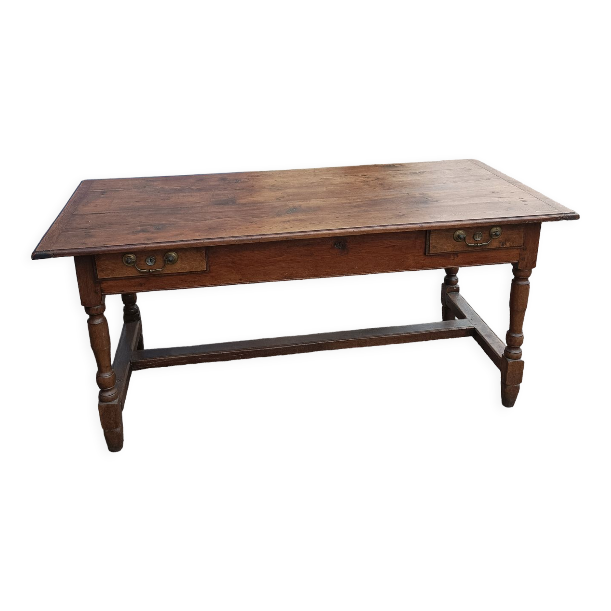Old farmhouse table 2 drawers