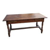 Old farmhouse table 2 drawers