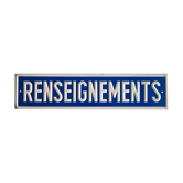 Plaque "renseignents"