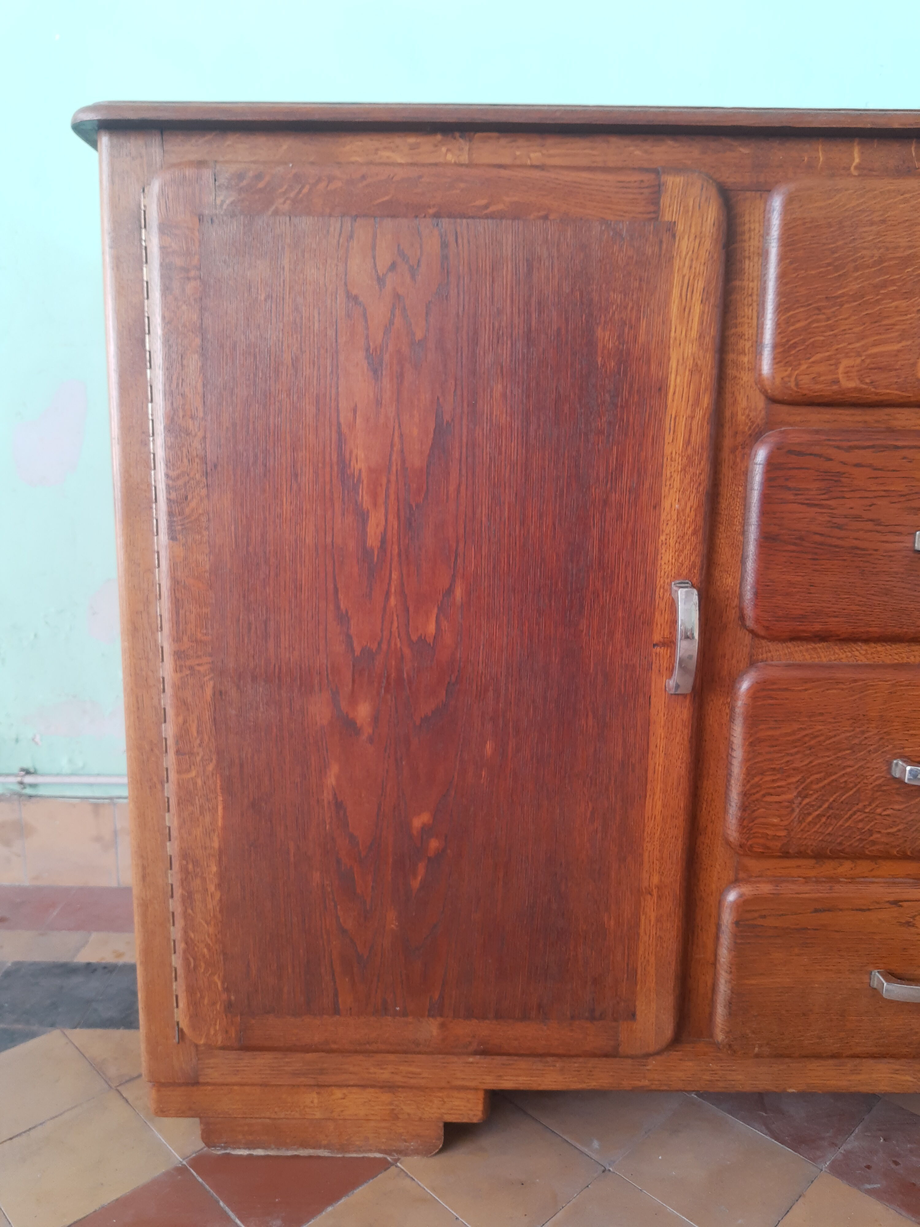 Vintage oak bottom mado sideboard