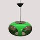 Massive Belgium Space Age UFO Lamp, Green Mid-Century Modern Lighting