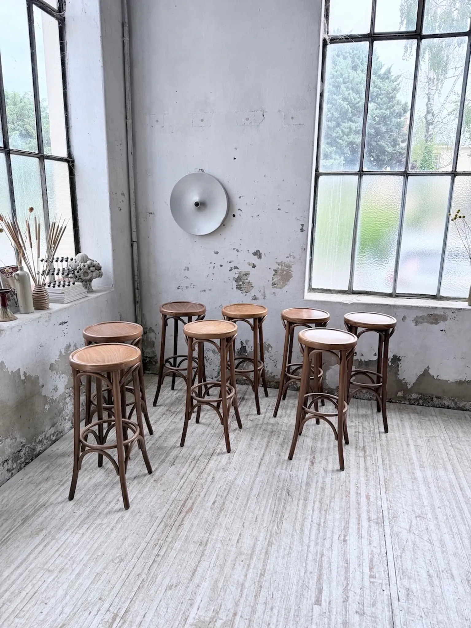 Set of 8 bistro-style bar stools Baumann.