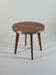 Vintage metal and teak side table from the 1950s.