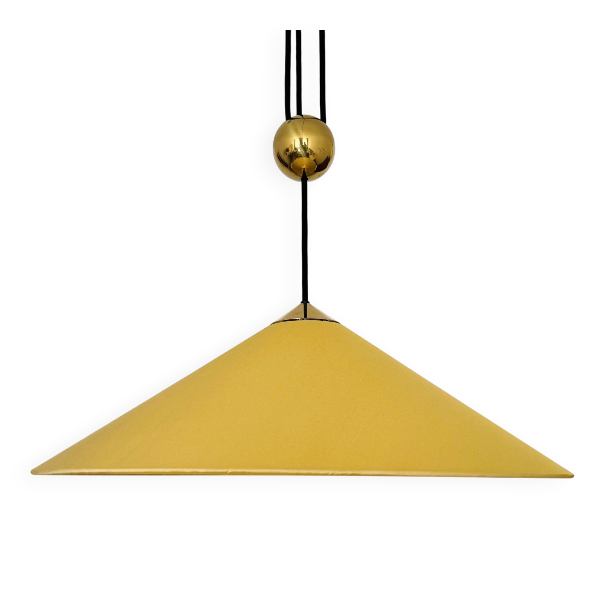 Large Adjustable Pendant Lamp with Counterweight by Florian Schulz