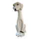 Enameled porcelain dog