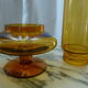 Photophore en verre souffle vintage scandinave