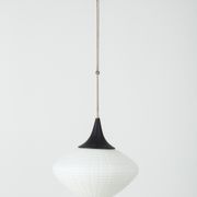 Opaline glass hanging lamp 1950