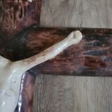 Polychrome Christ, nineteenth crown in patinated plaster