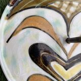 Cheese tray, Vallauris ceramics, unique piece, 1960