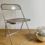 Plia smoked plexi chair by Giancarlo Piretti
