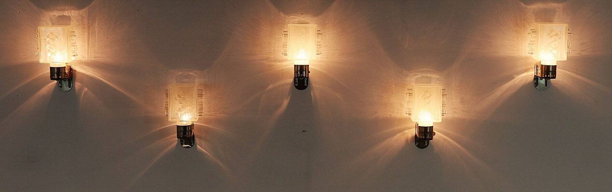 Rare Set of 5 Sconces by Albano Poli for Poliarte 1960s
