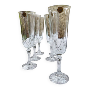 Lot 6 coupes à champagne