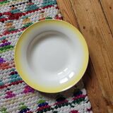 Assiette creuse tie and dye jaune