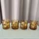 Set of 4 amber liqueur/bourbon glasses Empoli – Italy, 1970s