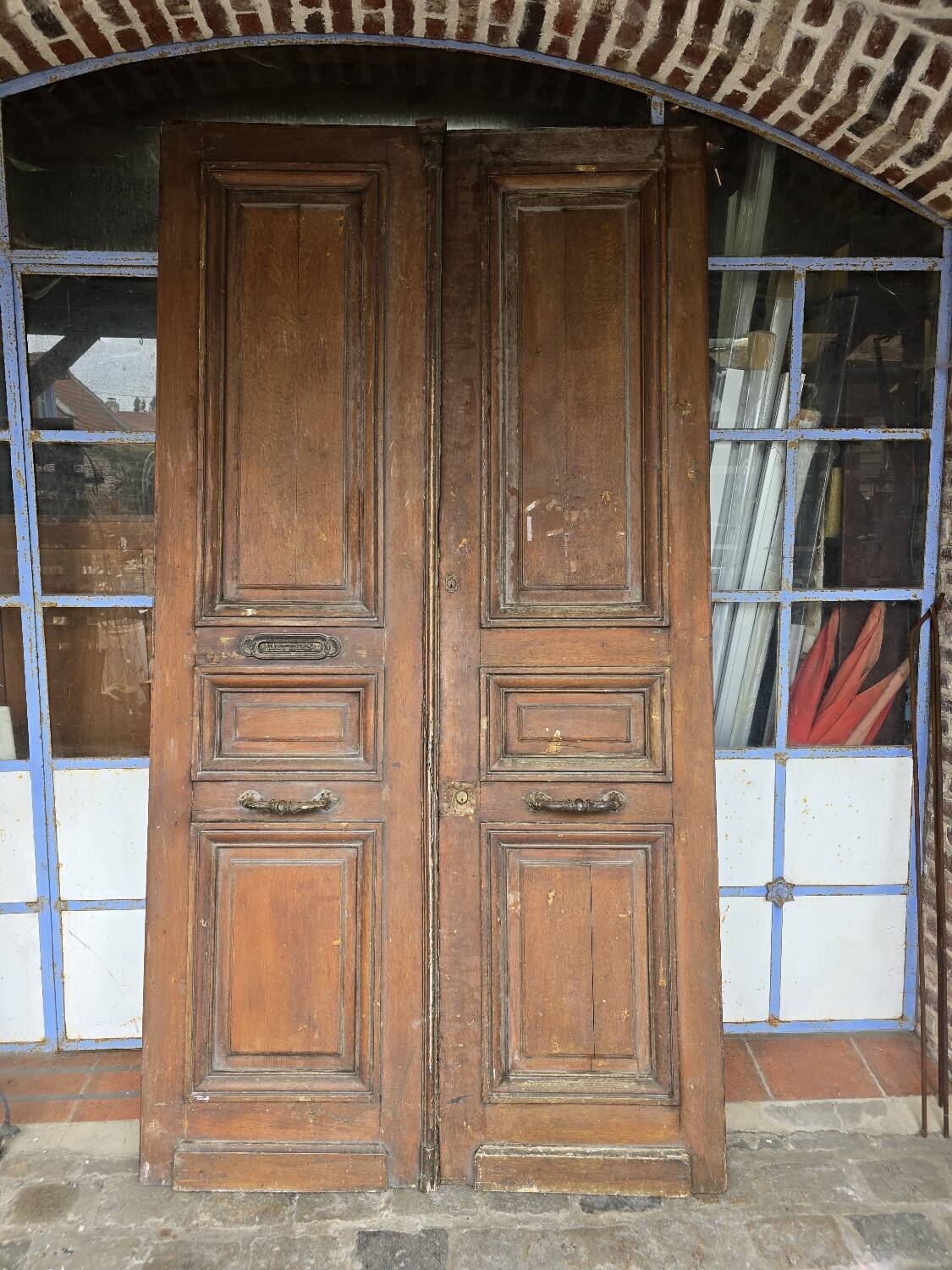 Double oak front door