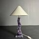 Post modern curvy wavy faux marble zig zag lamp, 1980s