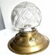 Scandinavian Art Deco Ceiling Lamp in Brass & Glass