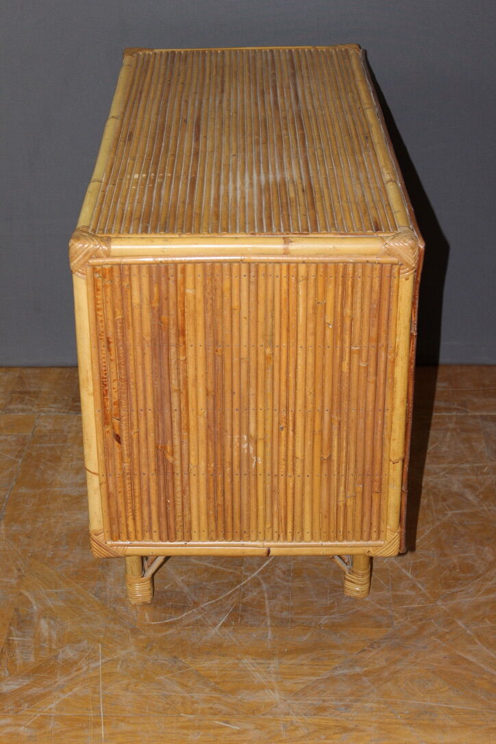Bamboo design chest of drawers circa 1950