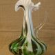 Murano scalloped colored glass decanter