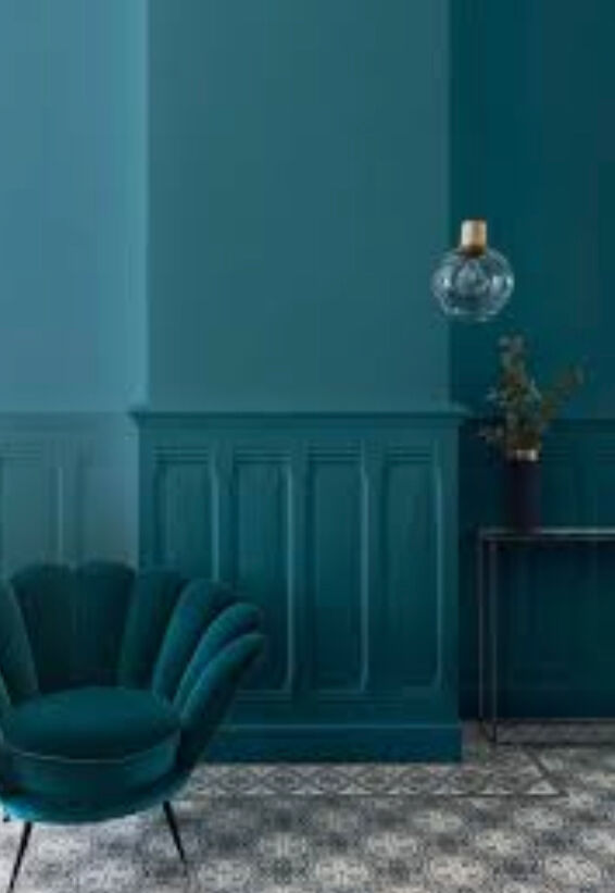 Parisian wardrobe glazed blue Peacock 1940