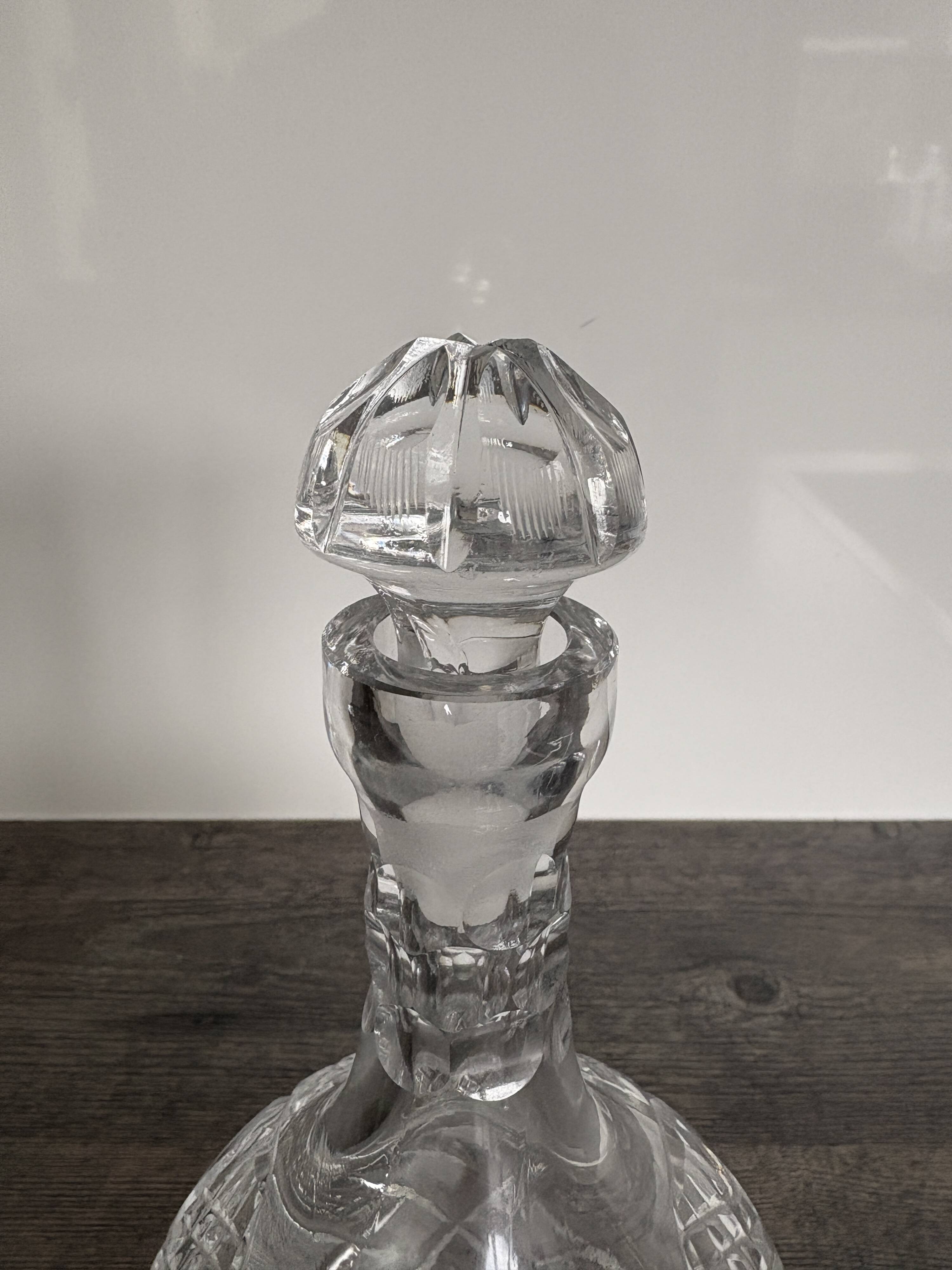 Antique cut crystal carafe