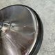 Orange tractor stool, pivoting adjustable mower, Fermigier Mirima 70.