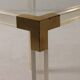Vintage coffee table from the 1970s in brass and glass, Italy.