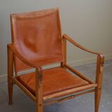 Kaare Klint, a pair of Safari chairs in ash and leather, Rud. Rasmussen, 1960s.