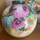 Vase boule peint à la main signe F.Poujol Limoges