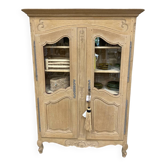Louis XV bookcase in raw wood