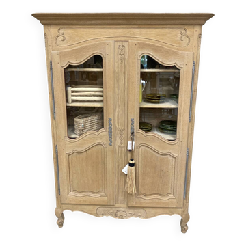 Louis XV library in raw wood