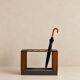 Vintage Art Deco umbrella stand in wood & metal – c. 1930–1940