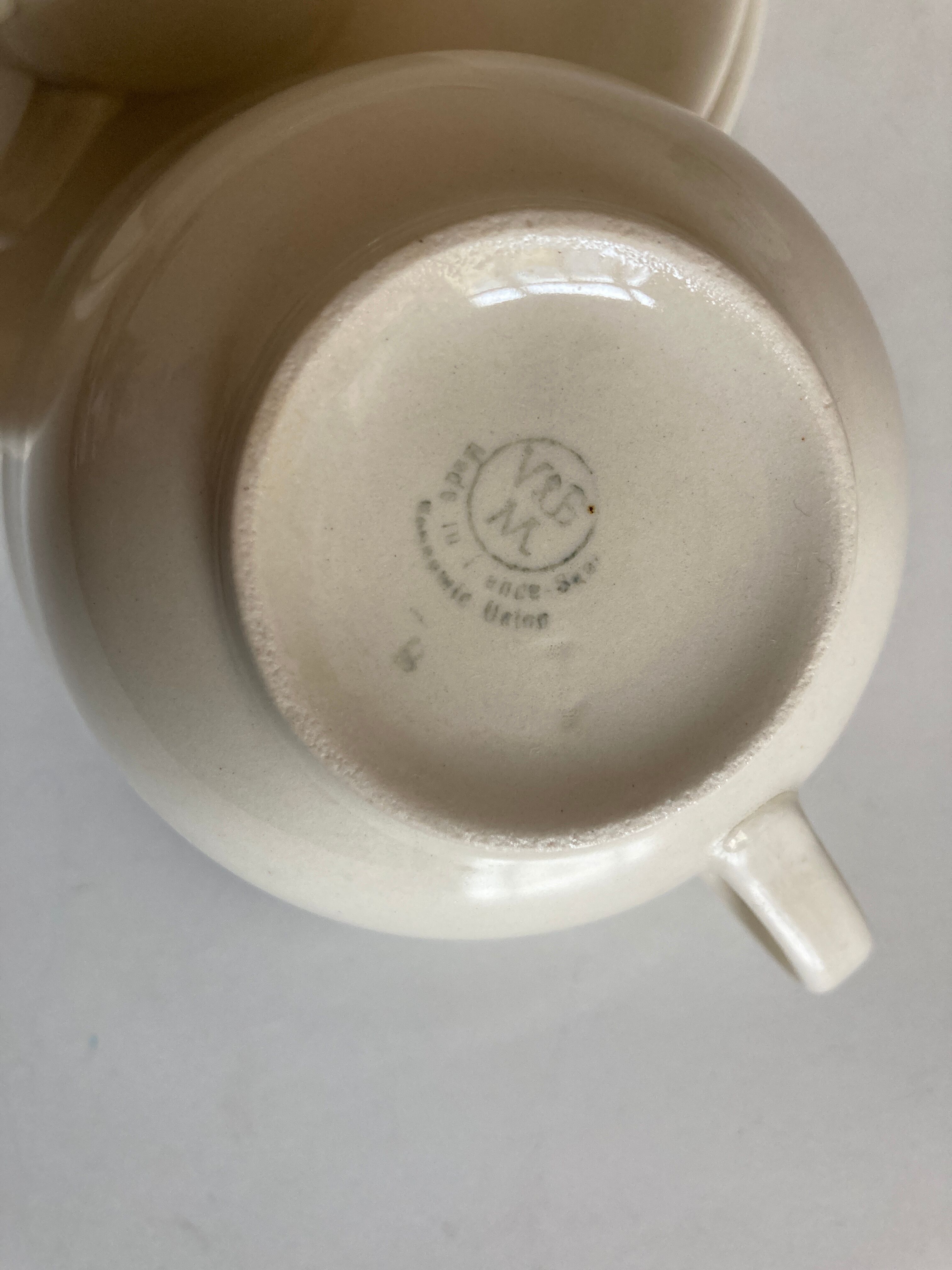 Pair of Villeroy Belgium porcelain breakfast sets 1960