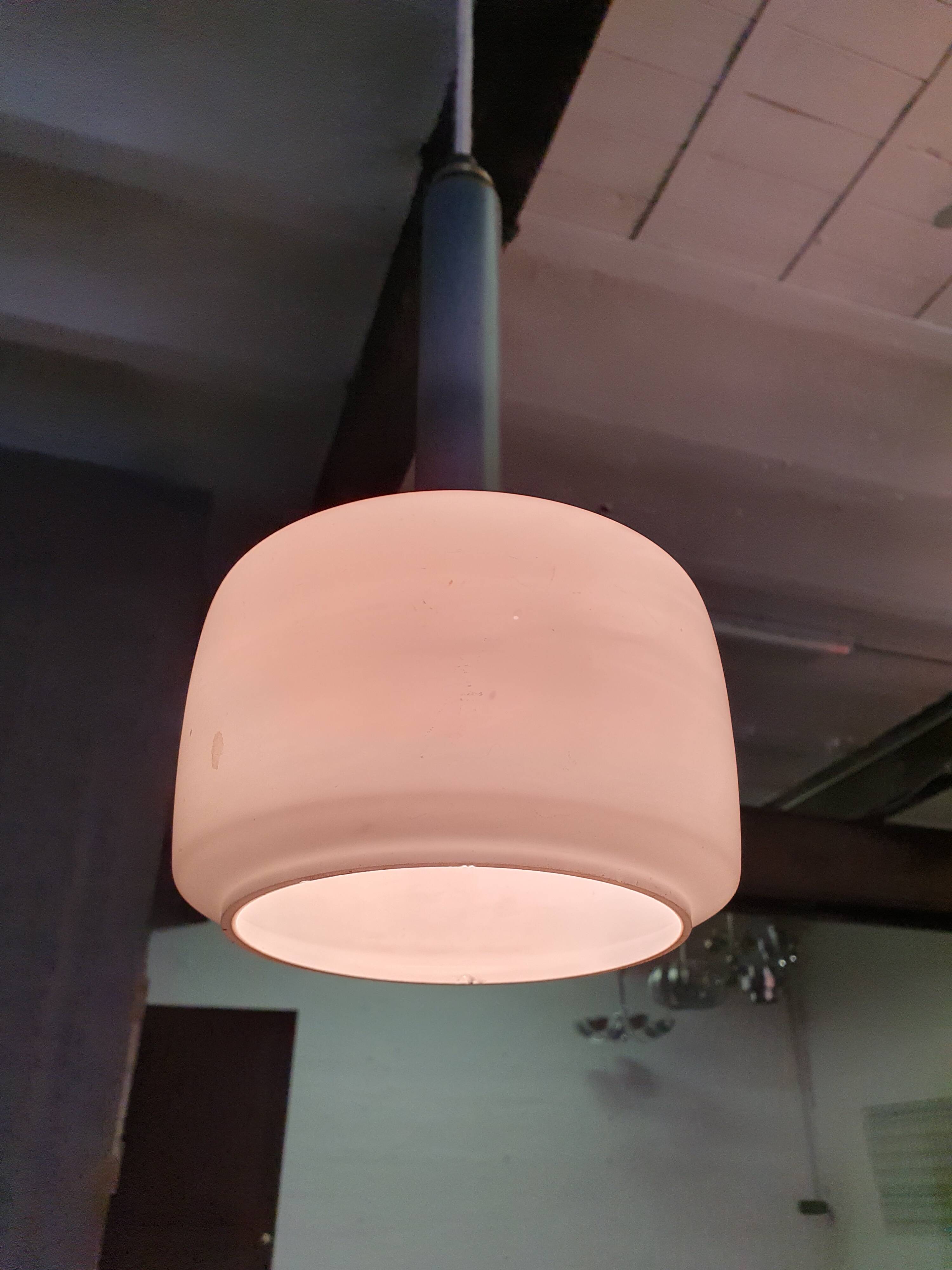 Glass pendant ceiling light from the 60s