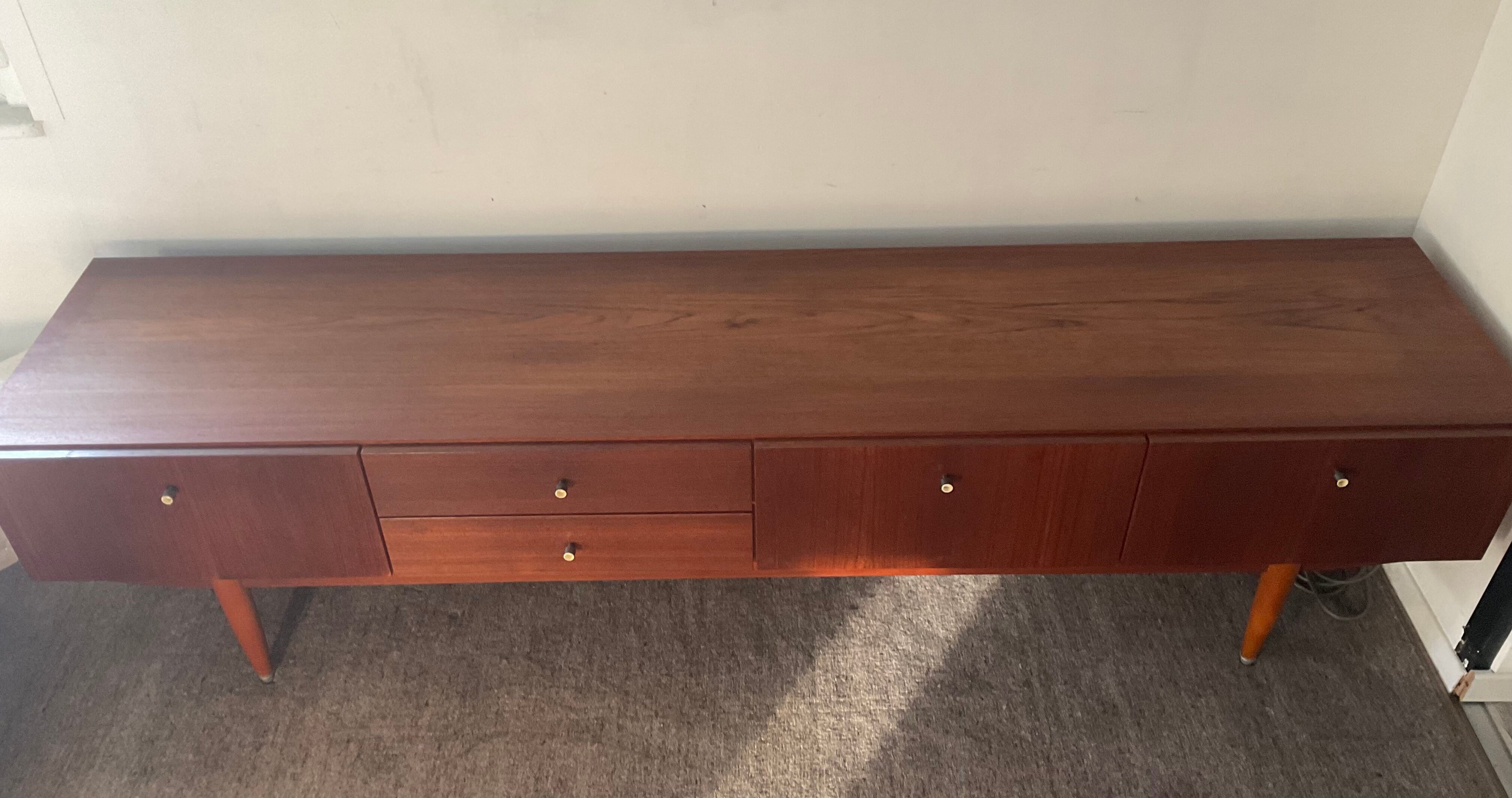 Scandinavian teak row from the 60s and 70s