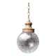 Suspension boule en verre craquelé