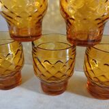 7 vintage water glasses "Pernod S.A."